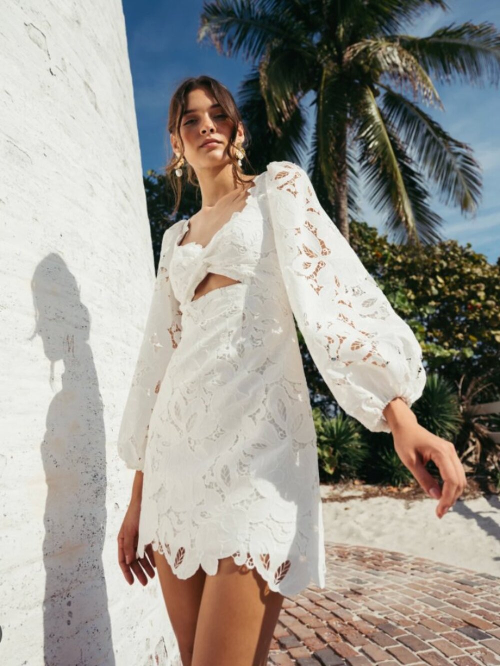 NWT Jenny Yoo Chaya Lace Mini Dress - Size 6 [SOLD OUT ONLINE] - Picture 4 of 7